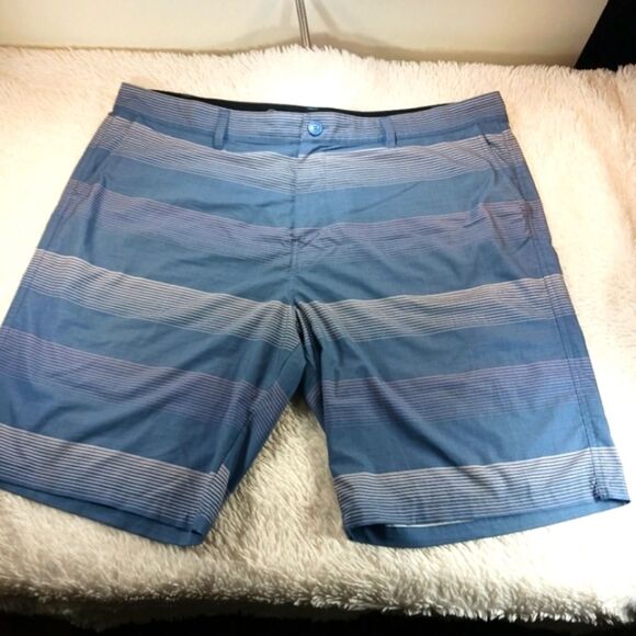 OP Oplex 4 Way Stretch Golf Performance Mens 44 Blue Striped Shorts. NWOT - Picture 6 of 10